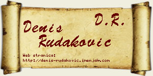 Denis Rudaković vizit kartica